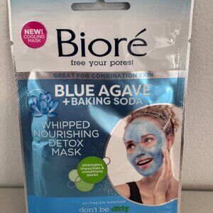 Bioré Blue Agave Baking Soda Whipped Detox Face Mask NEW Single Use Pore Care